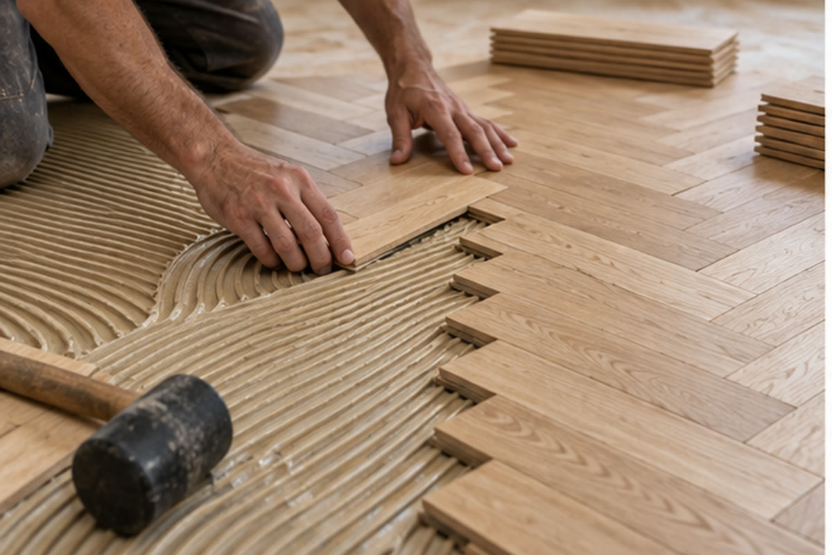 Instalación de suelo de madera